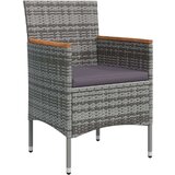  7-dijelni vrtni blagovaonski set s jastucima sivo-crni | shoptok.hr