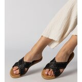 Gemre Black braided women's flip-flops Ellinara | Shoptok.si
