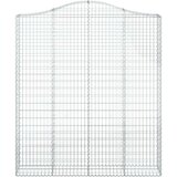 vidaXL Obokana gabonska košara 200x30x220/240 cm pocinkano železo | Shoptok.si