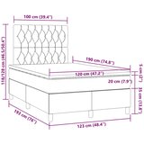  box spring s madracem LED crni 120 x 190 cm od tkanine | shoptok.hr