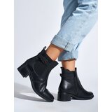 Shelvt Women's black low-heeled ankle boots | shoptok.hr