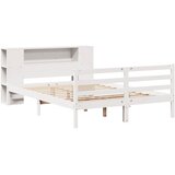  s regalom z knjige bez madraca bijeli 150x200cm borovina | shoptok.hr