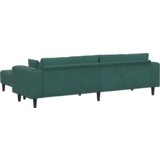  Baršunasta sofa s jastukom s jastukom 3 pcs Tamnozelena 208 cm Baršun | shoptok.hr
