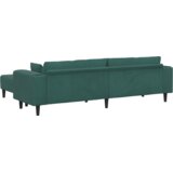  Kavč 3 pcs Temno zelena 250 x 188 x 76 cm Žamet, (5000208024) | Shoptok.si