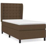  Box spring postelja z vzmetnico temno rjav 90x190 cm blago, (20899883) | Shoptok.si