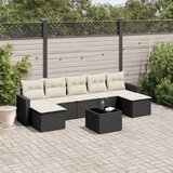 vidaXL 8-dijelni set vrtnih sofa od poliratana s jastucima crni | shoptok.hr