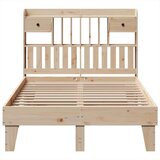 vidaXL Posteljni okvir brez vzmetnice 135x190 cm trdna borovina | Shoptok.si