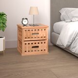  Noćni ormarić 34 x 34 x 34 cm od masivnog drva oraha | shoptok.hr