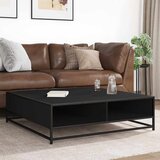  Stol za kavu crni 100x100x30 cm Konstruirano drvo i metal | Eponuda.com