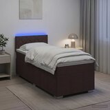 Boxspring krevet s madracem Tamno smeđa 90 x 200 cm Tkanina 90 x 200 x 100.5 cm | Shoptok.si