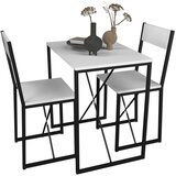 MID.YOU Jedilna Garnitura Insasi M, Bela, Črna, 3-Delna | Shoptok.si
