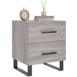 vidaXL Nočna omarica siva sonoma 40x35x47,5 cm inženirski les | Shoptok.si