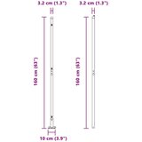  Ograjni Stebri Komplet 52 Sivi Beton 3.2 x 3.2 x 83.5 cm | Shoptok.si