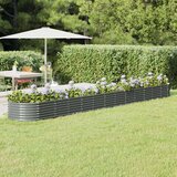  Povišena vrtna gredica od čelika 512x80x36 cm sivi | shoptok.hr