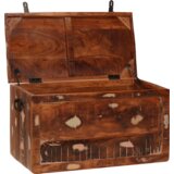 vidaXL Shranjevalna škatla 70 x 35 x 40 cm trden predelan les | Shoptok.si