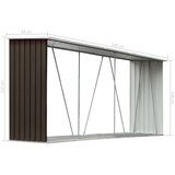  Ostava za drva od pocinčanog čelika 330x84x152 cm smeđa | shoptok.hr