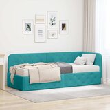  Kutni okvir kreveta Tirkizna 80 x 200 cm Baršun | shoptok.hr