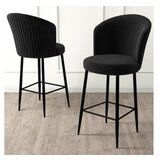Hanah home fora - black black bar stool set (2 pieces) | ePonuda.com