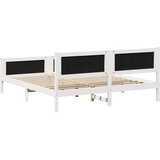  Krevetna konstrukcija Svijetlo siva 180 x 200 cm tkanina Bijela | Shoptok.si