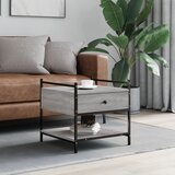 vidaXL Klubska mizica siva sonoma 50x50x50 cm inženirski les Cene