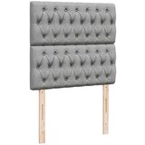 vidaXL Box spring postelja z vzmetnico svetlo siv 100x200 cm blago | Shoptok.si