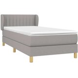 vidaXL Box spring postelja z vzmetnico svetlo siva 90x190 cm | Shoptok.si