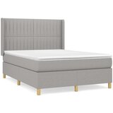  Box spring postelja z vzmetnico svetlo siva 140x200 cm blago, (20898477) | Shoptok.si
