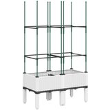 Furnova Cvetlično korito z oporno mrežo belo 80x40x142,5 cm PP, (21919908) | Shoptok.si