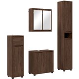  Set namještaja za kupaonicu 4 pcs Smeđi hrast Konstruirano drvo | shoptok.hr