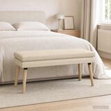  Klupa s dvostrukim slojem Krem 110 x 40 x 47 cm Tkanina | shoptok.hr