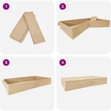  Kutija za spremanje 2 pcs Krem 90 x 48 x 15 cm Netkana tkanina | shoptok.hr
