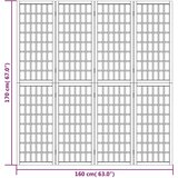  Sklopiva sobna pregrada 4 panela japanski stil 160x170 cm | shoptok.hr