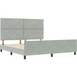 vidaXL Postelja v svetlo sivi barvi - 180x200 cm iz žameta, (22049077) | Shoptok.si