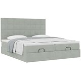 vidaXL Okvir kreveta s madracima svijetlosivi 180x200cm baršunasti | shoptok.hr