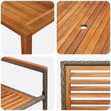  Vrtni set za objed 9 kom. Siva Čvrsto drvo akacije 200 x 100 x 74 cm | shoptok.hr