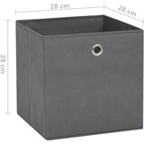  Kutije za pohranu od netkane tkanine 10 kom 28x28x28 cm sive | shoptok.hr