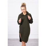 Kesi Dress with a hood and a side slit khaki | shoptok.hr