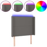 Maison Chic led posteljno vzglavje - vzglavna omarica - nočna omarica sivo 93x16x118/128 cm umetno usnje, (21712863) Cene