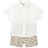 Mayoral komplet 2v1 (srajca, kratke hlače) white/canvas | Shoptok.si