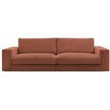 Bobochic Paris Sedežna garnitura iz rebrastega žameta v barvi terakote 274 cm Leonard – | Shoptok.si