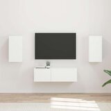  Set omare za televizijo na steni 4 pcs Bela Konstruiran les, (5000132694) | Shoptok.si