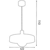  luster na sajli canan 1xE27/15W/230V prečnik 40 cm bež | Eponuda.com