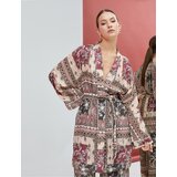Koton Ethnic Patterned Kimono Waist Sash Detail Cene
