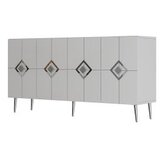Hanah home komoda robber KB150 white silver | ePonuda.com