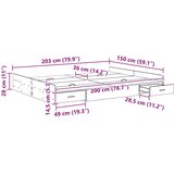  s ladicama Dimljeni hrast 150 x 200 cm Konstruirano drvo | shoptok.hr