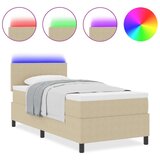  okvir postelje z vzmetnico & LED lučko Zeleno Sivo 80x200 cm žametna tkanina, (22082396) | Shoptok.si