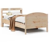 vidaXL Posteljni okvir brez vzmetnice 90x200 cm trdna borovina | Shoptok.si
