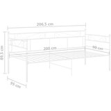  Posteljni okvir bel kovinski 90x200 cm, (20606263) | Shoptok.si