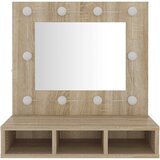 Ormarić s ogledalom LED boja hrasta sonome 60 x 31,5 x 62 cm | Eponuda.com