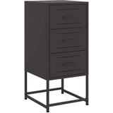 vidaXL Nočna omarica črna 36x39x78 cm jeklo | Shoptok.si